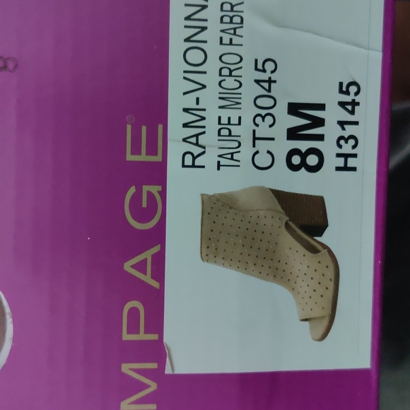 Rampage Vionna Open Toe Bootie Sandals!Soft, man-made upper, Taupe Size 8 - Picture 9 of 9